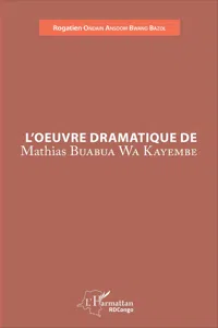 L'oeuvre dramatique de Mathias Buabua Wa Kayembe_cover