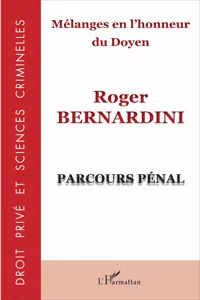 Mélanges en l'honneur du Doyen Roger Bernardini_cover