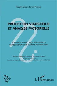 Prédiction statistique et analyse factorielle_cover