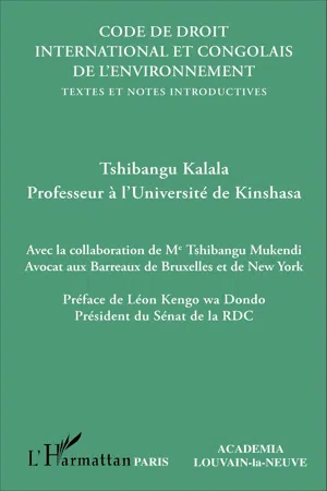 Code de droit international et congolais de l'environnement