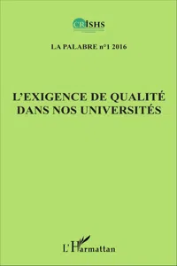 L'exigence de qualité dans nos universités_cover