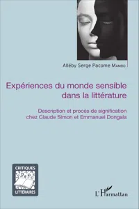 Expériences du monde sensible dans la littérature_cover