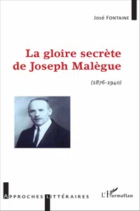 La gloire secrète de Joseph Malègue_cover