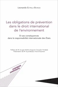 Les obligations de prévention dans le droit international de l'environnement_cover