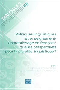 Politiques linguistiques et enseignement-apprentissage de français : quelles perspectives pour la pluralité linguistique ?_cover