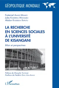 La recherche en sciences sociales à l'université de Kisangani_cover