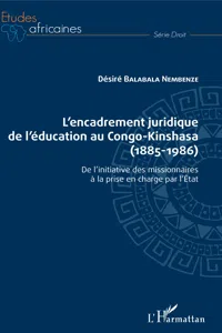 L'encadrement juridique de l'éducation au Congo-Kinshasa_cover