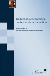 Traductions et contextes, contextes de la traduction_cover