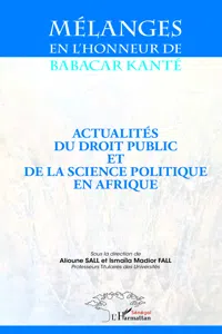 Mélanges en l'honneur de Babacar Kanté_cover