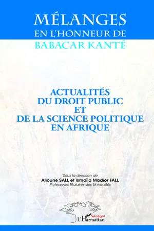 Mélanges en l'honneur de Babacar Kanté