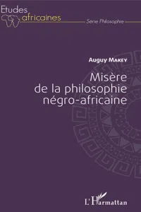 Misère de la philosophie négro-africaine_cover