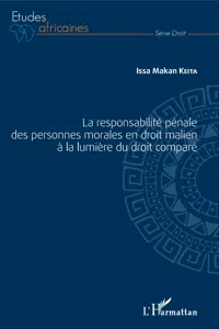 La responsabilité pénale des personnes morales en droit malien à la lumière du droit comparé_cover