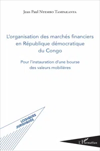 L'organisation des marchés financiers en République démocratique du Congo_cover