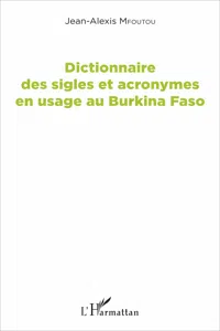 Dictionnaire des sigles et acronymes en usage au Burkina Faso_cover