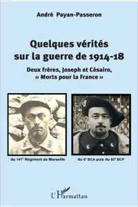 Quelques vérités sur la guerre de 1914-18_cover