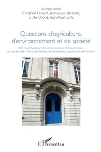 Questions d'agriculture, d'environnement et de société_cover