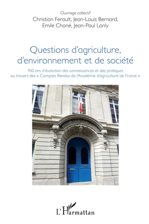 Questions d'agriculture, d'environnement et de société