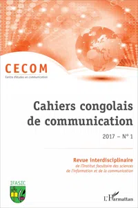 Cahiers congolais de communication 2017 N° 1_cover