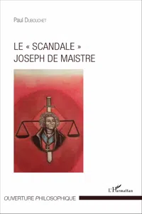 Le "scandale" Joseph de Maistre_cover