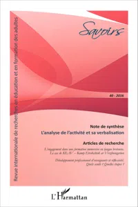 L'analyse de l'activité et sa verbalisation_cover