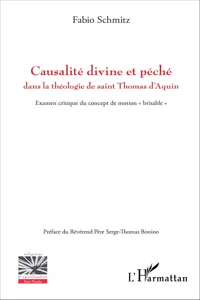 Causalité divine et péché dans la théologie de saint Thomas d'Aquin_cover