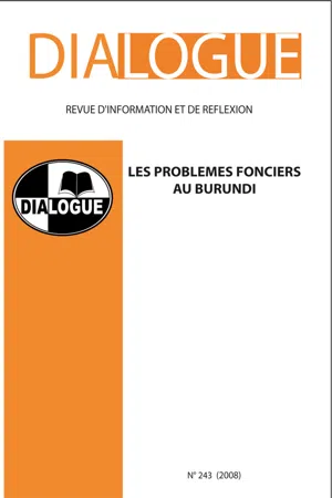 Les problèmes fonciers au Burundi