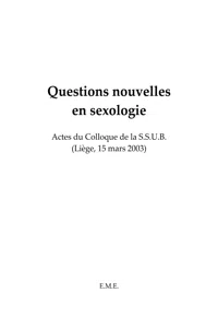 Questions nouvelles en sexologie_cover