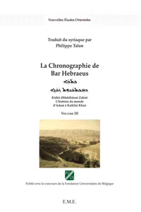 La chronographie de Bar Hebraeus_cover