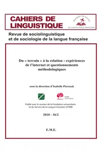 Du "terrain" à la relation : expériences de l'internet et questionnements méthodologiques_cover