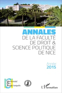 Annales de la faculté de droit et science politique de Nice_cover