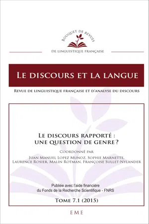 Le discours rapporté : une question de genre ?