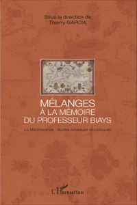 Mélanges à la mémoire du Professeur Biays_cover