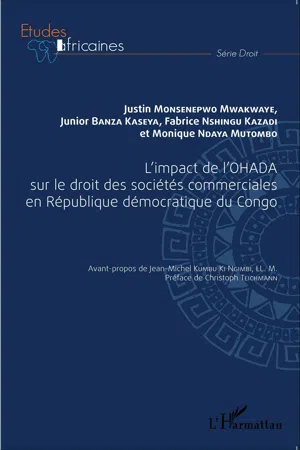 L'impact de l'OHADA sur le droit des sociétés commerciales en République démocratique du Congo