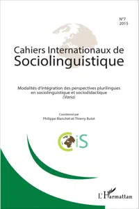 Modalités d'intégration des perspectives plurilingues en sociolinguistique et sociodidactique_cover