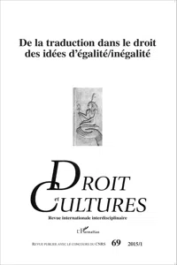 De la traduction dans le droit des idées d'égalité/inégalité_cover