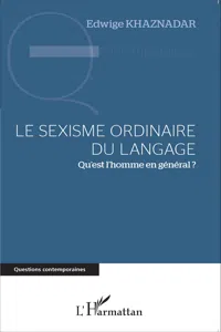 Le sexisme ordinaire du langage_cover