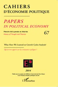 What have we learned on growth cycles analysis ? Qu'a-t-on appris sur la croissance cyclique ?_cover