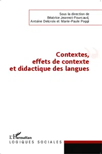 Contextes, effets de contexte et didactique des langues_cover