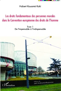 Les droits fondamentaux des personnes morales dans la Convention européenne des droits de l'homme_cover