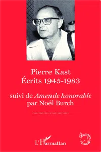 Pierre Kast Écrits 1945-1983_cover