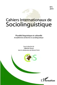 Cahiers Internationaux de Sociolinguistique_cover