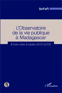 Observatoire de la vie publique à Madagascar_cover