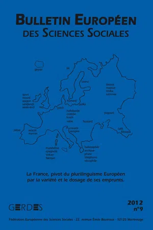 Bulletin européen des sciences sociales N° 9