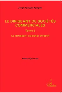 Le dirigeant de sociétés commerciales_cover