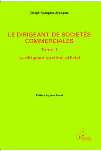 Le dirigeant de sociétés commerciales_cover