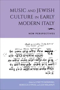 Music and Jewish Culture in Early Modern Italy_cover