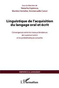 Linguistique de l'acquisition du langage oral et écrit_cover