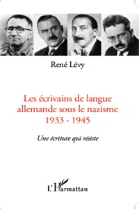 Les écrivains de langue allemande sous le nazisme_cover