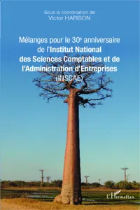 Mélanges pour le 30e anniversaire de l'Institut National des Sciences Comptables et de l'Administration d'Entreprises_cover