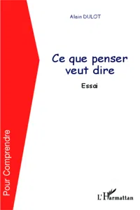 Ce que penser veut dire_cover